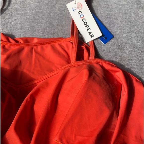 One Piece Flounce Swimsuit Off Shoulder Tummy Control Swimdress - Picture 8 of 8